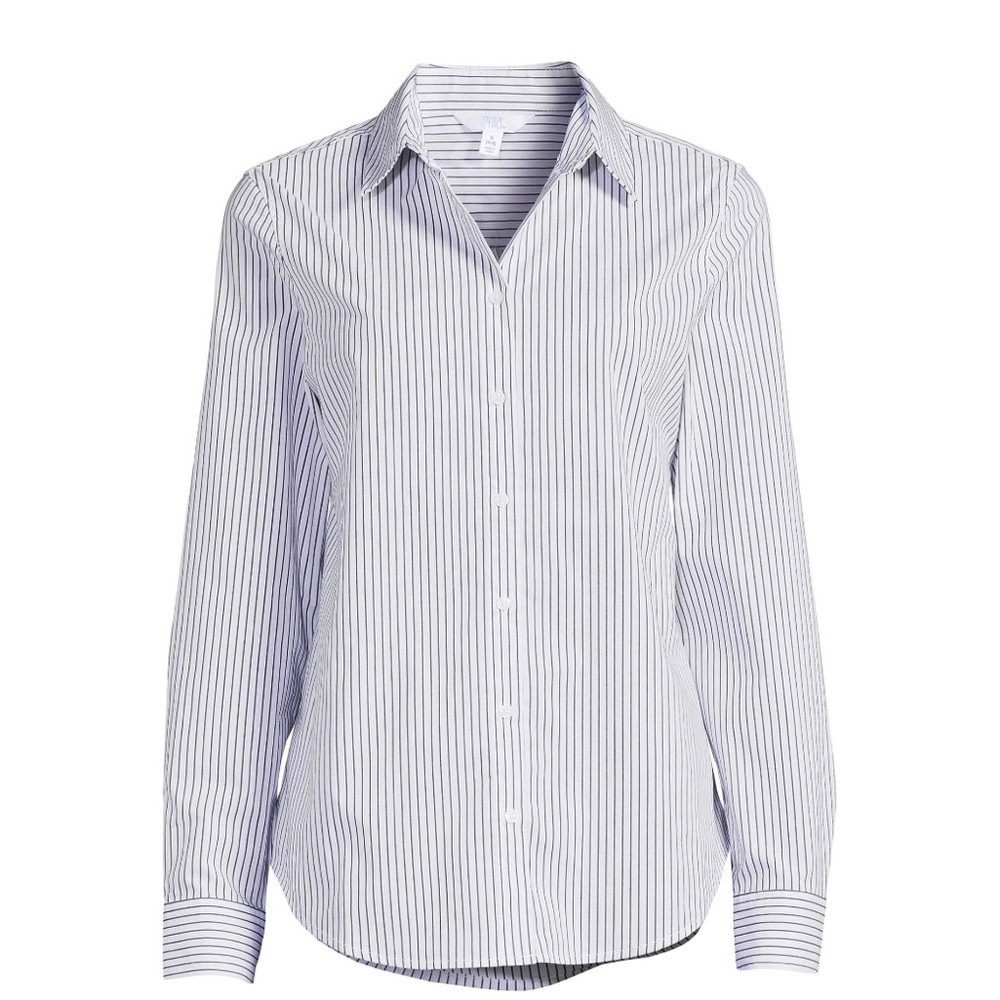 Women’s Time & Tru Button Front Long Sleeve Shirt Sz Small 4-6 NWT